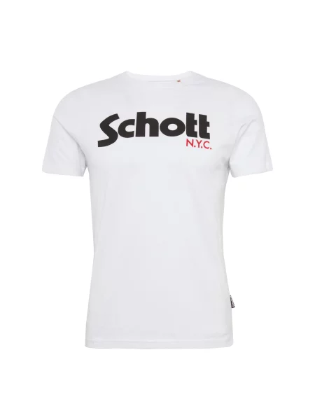 Schott NYC Tricou roșu / negru alb