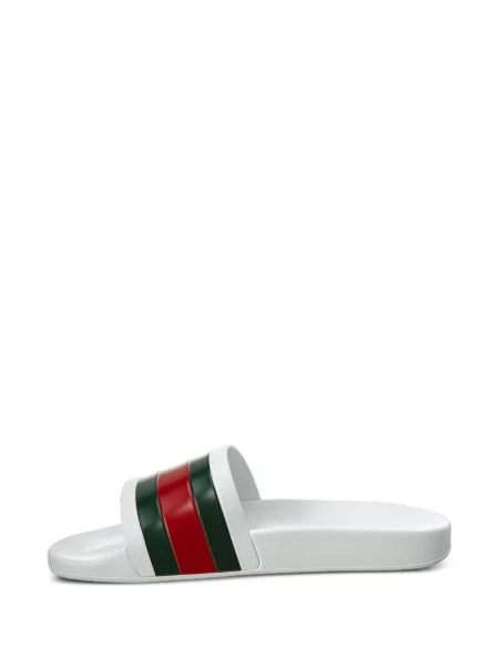 Papuci Gucci cu dungi alb