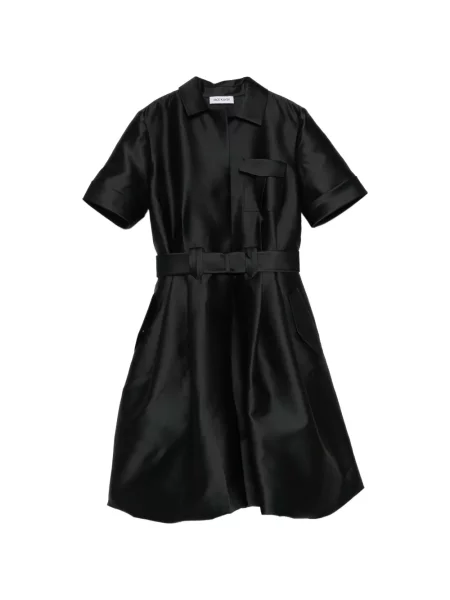 Cu centură rochie Dice Kayek din satin negru