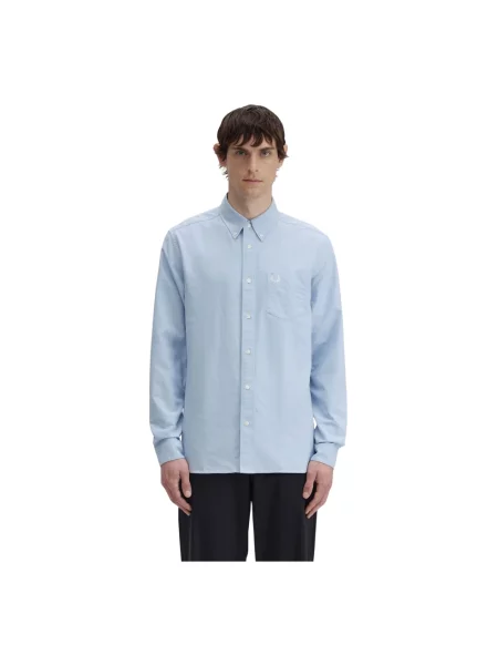 Koszula Fred Perry z twillu niebieska