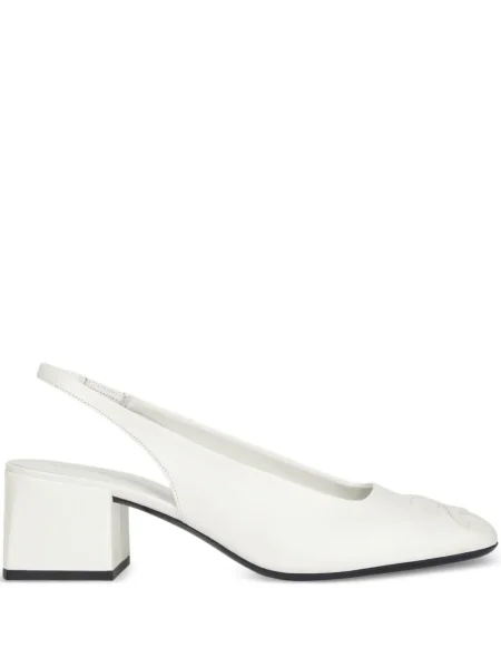 Pantofi cu toc Courreges slingback alb