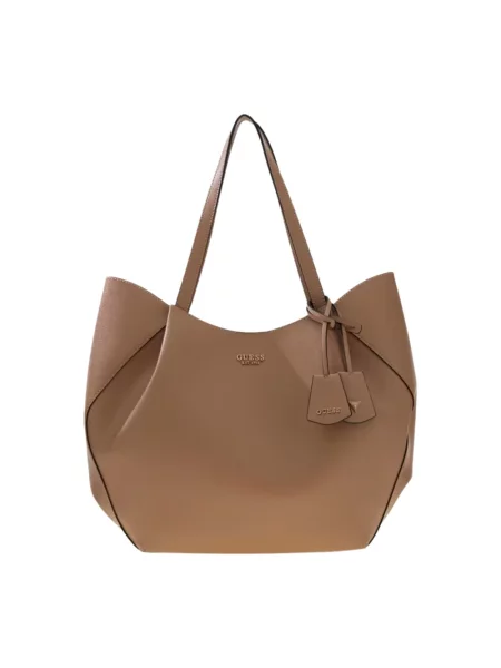 Torba typu tote z skóropodobny model Amorette' Guess beżowa