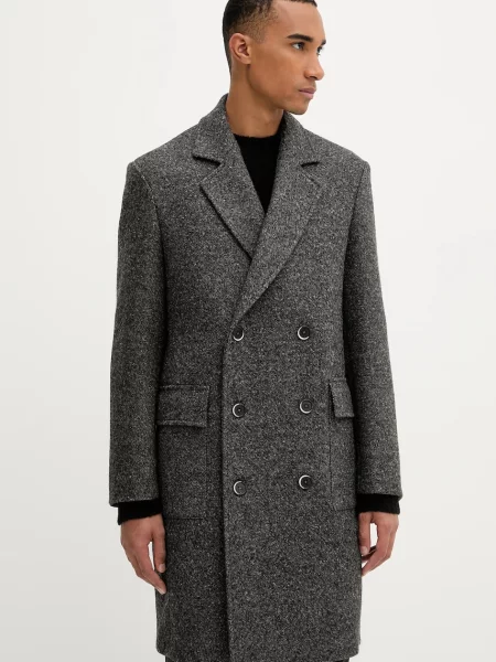 BARENA VENEZIA palton de lână Capospalla Gazabin gri