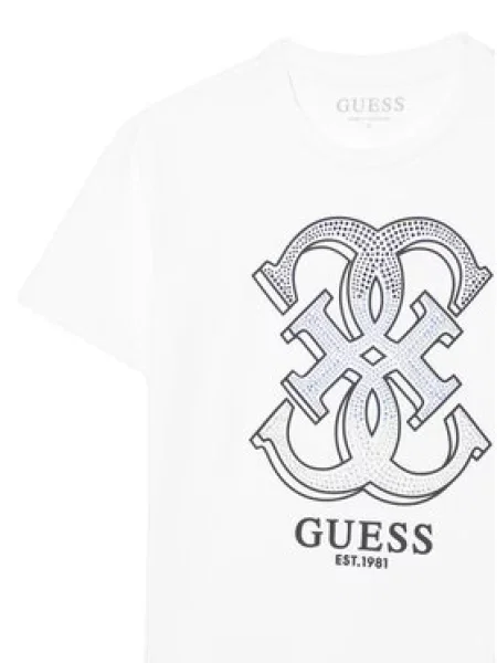 Guess Majica Regular Fit bela