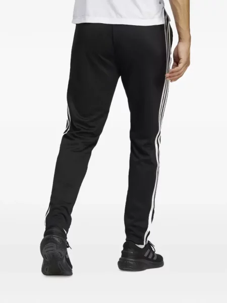 Tricou polo Adidas cu dungi alergare cu autograf negru