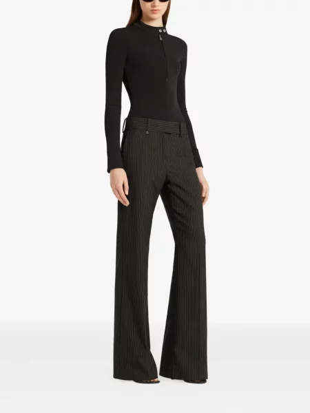 Pantaloni Courreges cu dungi negru