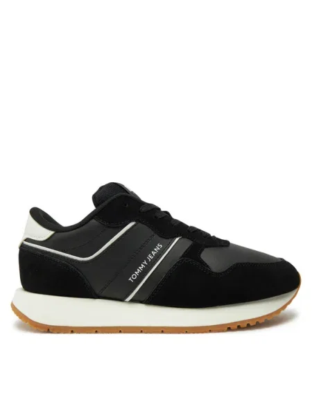 Pantofi Tommy Jeans retro negru