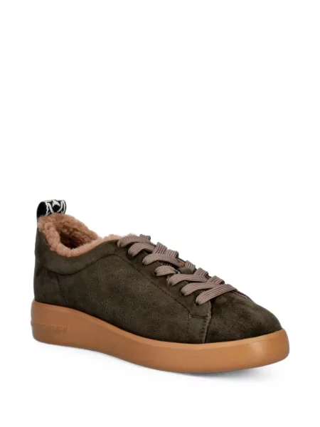 Sneakerși Coccinelle din piele de căprioară verde