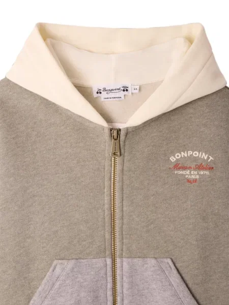 Bluza z kapturem dziecięca Bonpoint zielona