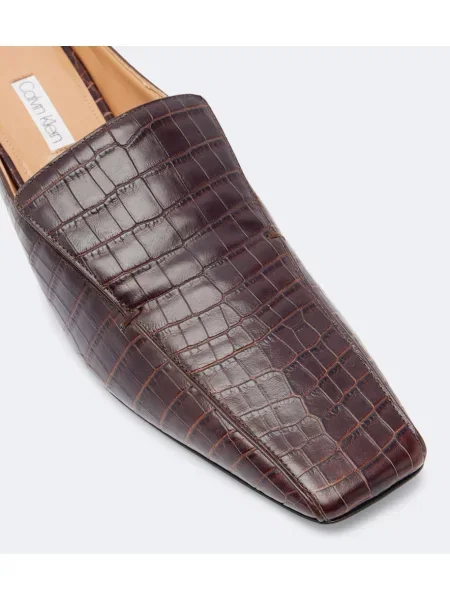 Pantofi cu toc Calvin Klein Collection din piele slingback maro