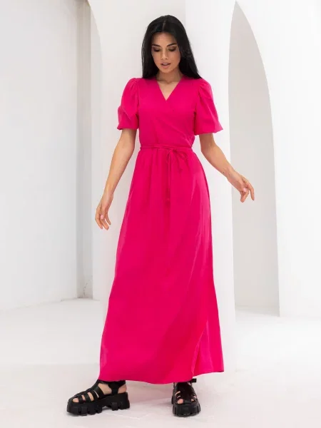 Льняное макси платье Jadone Fashion