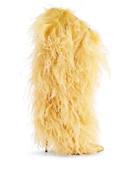 Cizme Giuseppe Zanotti din satin galben