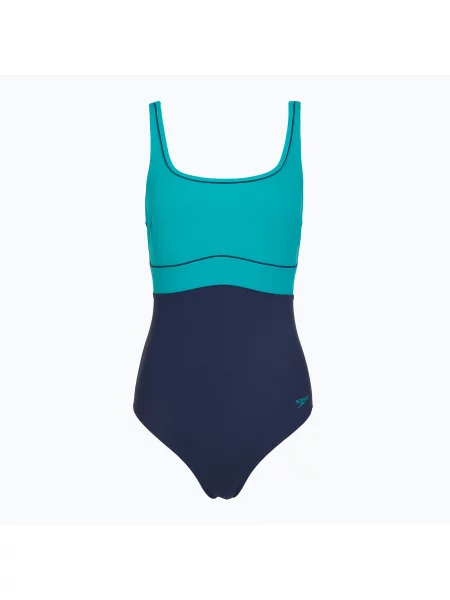 Costum de baie întreg pentru femei Speedo Shaping Contour Eclipse peacock teal/peacoat