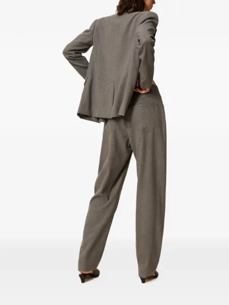 Pantaloni Twinset de flanelă gri