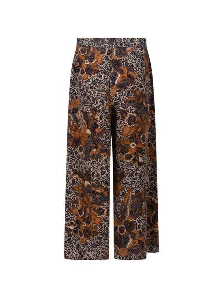 Voiaj pantaloni Weekend Max Mara cu model floral cu imagine maro