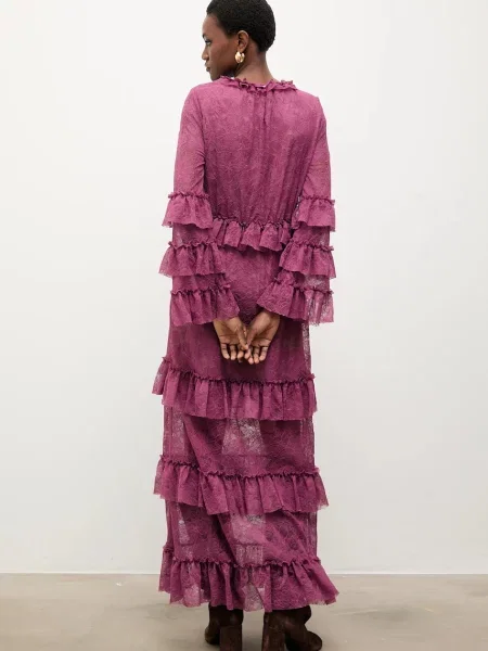Answear.LAB rochie maxi evazati bordo