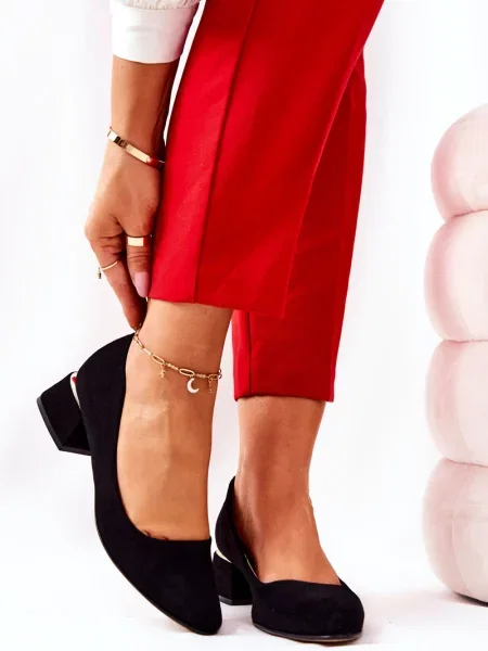 Semišové lodičky Lewski Shoes černé