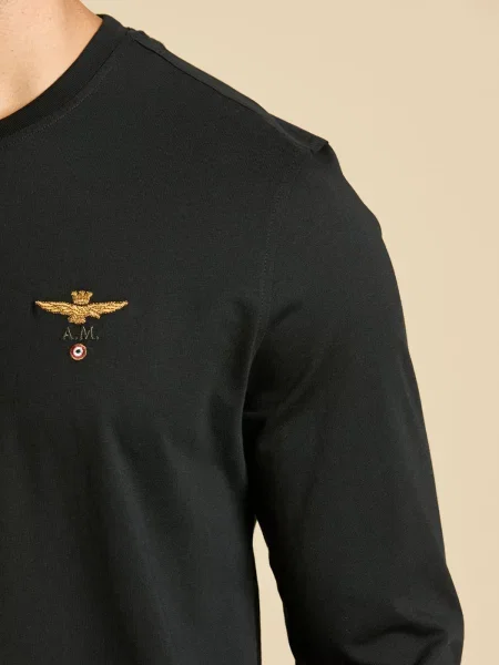 Лонгслив Aeronautica Militare черный