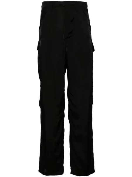 Pantaloni Moschino din satin negru