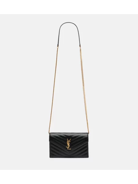 Colier Saint Laurent din piele negru