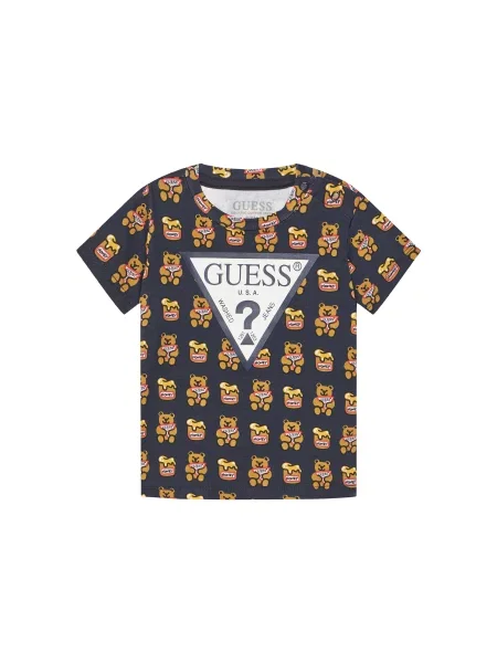 Guess T-Shirt Regular Fit μαύρο