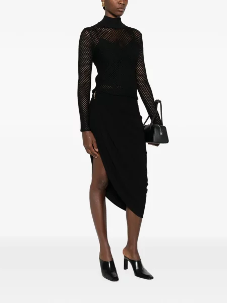 Fustă Sportmax asimetrică negru