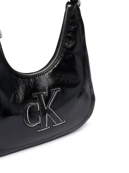 Calvin Klein Torba preko ramena BOLD CK OUTLINE' crna