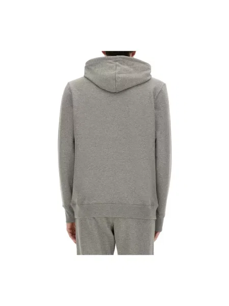 Bluza z kapturem Ps By Paul Smith z kapturem w zebrę szara