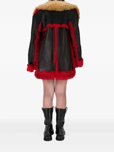 Palton Prada din piele negru