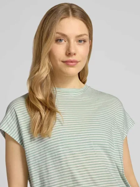 T-shirt o kroju loose fit z czystej bawełny organicznej model STRIPE' Armedangels