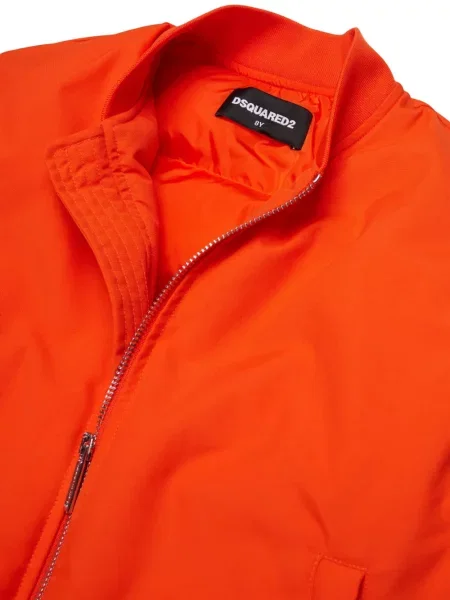 Kurtka bomber dziecięcy Dsquared2 pomarańczowy