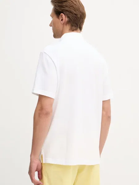 Koszulka polo o kroju easy fit z kołnierzykiem Calvin Klein Jeans biała
