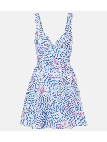 Rochie Poupette St Barth cu imagine albastru