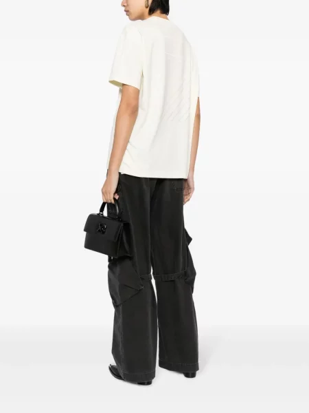 Dryžuotas marškinėliai Off-white balta