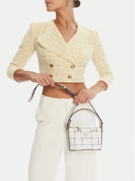 Guess Geantă Maylee Mini alb