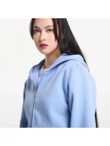 Φούτερ Urban Classics Fluffy Zip Hoody Powder Blue S μπλε