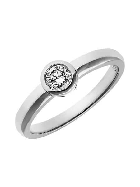 DIAMANT LETERNEL Prsten Ring aus Weißgold mit Karat Diamant stříbrná