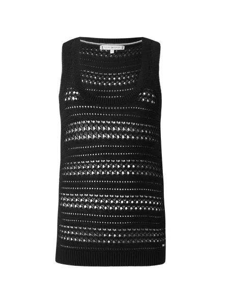TOMMY HILFIGER Top brodat negru