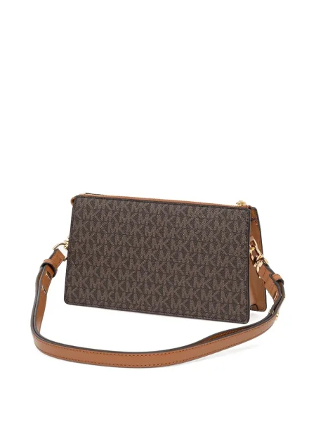 Pantaloni Michael Michael Kors din piele cu imagine cu model leopard roz