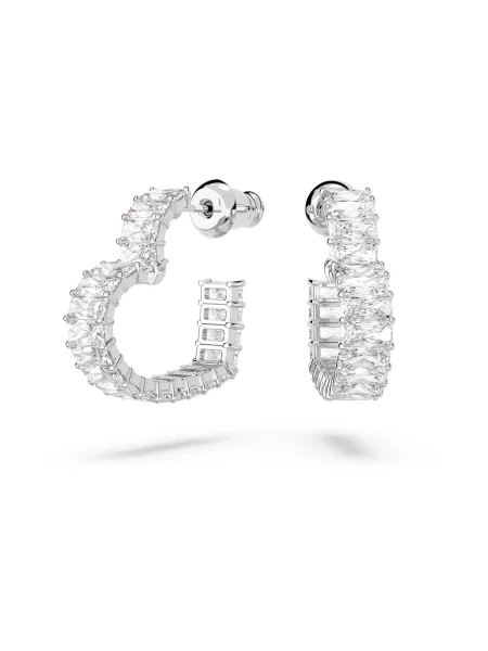 Swarovski Cercei / transparent argintiu