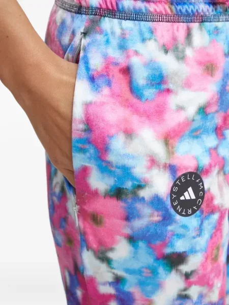 Pantaloni Adidas By Stella Mccartney din velur albastru