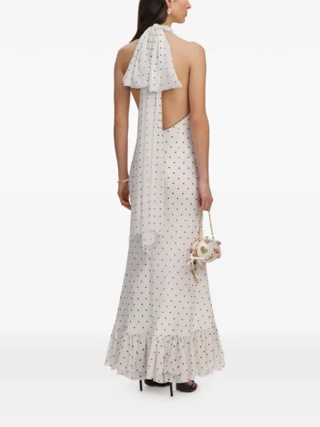 Rochie Self-portrait cu buline din dantelă alb