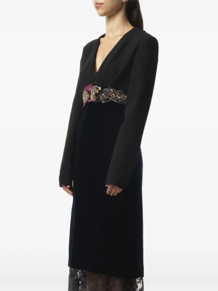 Haljina Lanvin s čipkom plava
