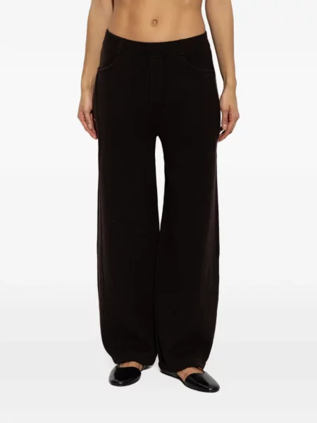 Pantaloni Lisa Yang din cașmir maro