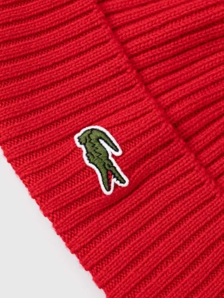 Gyapjú sapka Lacoste piros