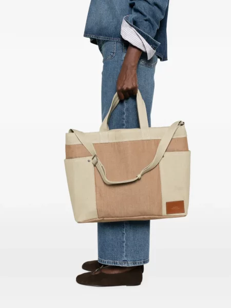 Geantă shopper A.p.c. cu autograf maro
