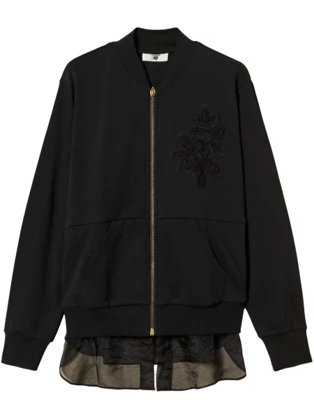 Haftowana bluza Twinset z organzy czarna