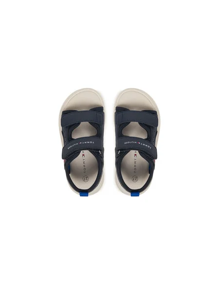Sandále Tommy Hilfiger Velcro Sandal Tmavomodrá biela