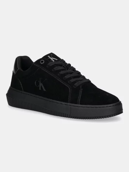Велурени маратонки Calvin Klein Jeans CHUNKY CUPSOLE SU мъжки черно