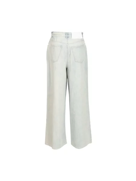 Szerokie jeansy Mm6 Maison Margiela niebieskie
